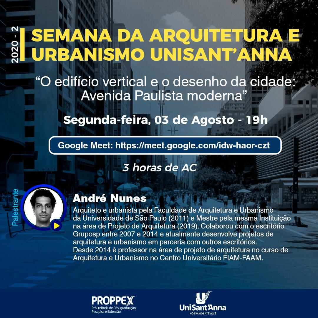 Avenida Paulista Moderna é tema na Semana de Arquitetura e Urbanismo