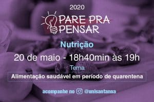 Leia mais sobre o artigo Pare pra Pensar: Alimentação saudável em período de quarentena