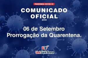 Leia mais sobre o artigo Governo Estadual de São Paulo prorroga quarentena até 06 de setembro