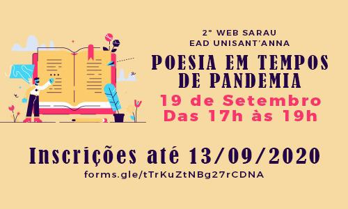 Read more about the article II WEB SARAU: POESIA EM TEMPOS DE PANDEMIA