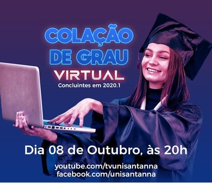 Read more about the article Colação de Grau Virtual: 08 de outubro, às 20h
