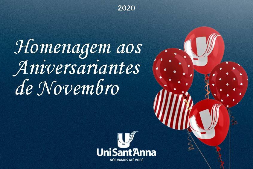 No momento, você está visualizando O UniSant’Anna deseja muitas felicidades a todos os aniversariantes do mês de Novembro