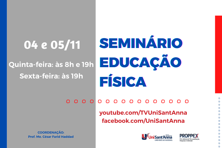 Read more about the article Seminário de Educação Física acontece dias 04 e 05 de novembro
