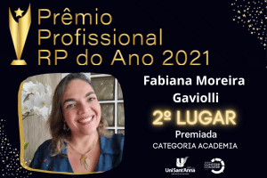 Leia mais sobre o artigo Coordenadora de Comunicação do UniSant’Anna recebe o 2º lugar no Prêmio Profissional RP do Ano