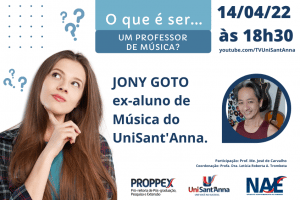 Núcleo de Acompanhamento de Egressos convida para live “O que é ser um Professor de Música?”
