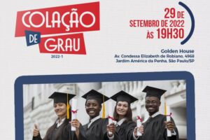 Read more about the article Colação de Grau das Turmas 2022.1 Presenciais acontece nesta quinta-feira, 29