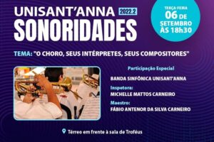 Read more about the article Banda Sinfônica reabre UniSant’Anna Sonoridades dia 06 de setembro
