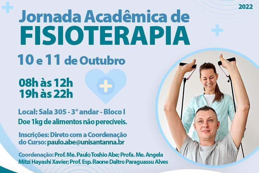 You are currently viewing Jornada Acadêmica de Fisioterapia acontece dias 10 e 11 de outubro